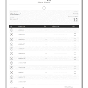 Dag Öhrlunds Böcker Ordning – Serielogg Checklista (PDF)