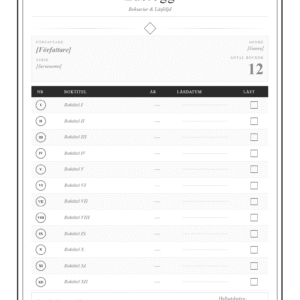 Sofie Sarenbrants Böcker Ordning – Serielogg Checklista (PDF)